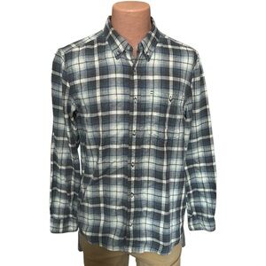 Toad&Co Airsmyth Long Sleeve Plaid Shirt Recycled Cotton Sz M